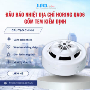 Đầu báo nhiệt địa chỉ Horing QA06 gồm tem kiểm định