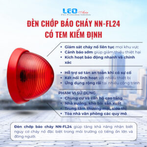 Đèn chớp báo cháy NN-FL24, đã bao gồm tem kiểm định
