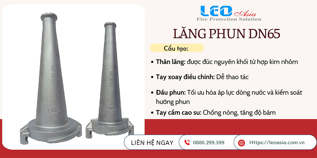 Lăng phun DN65, TMK-NZL 65A đã bao gồm kiểm định