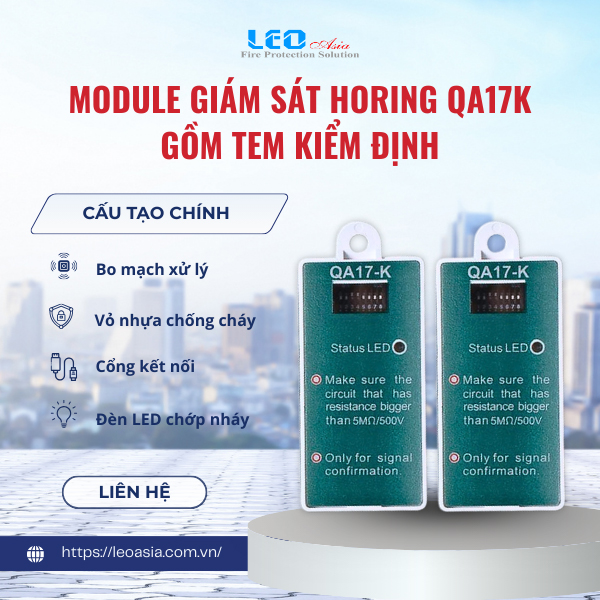 Modul giám sát Horing QA17K đã bao gồm tem kiểm định
