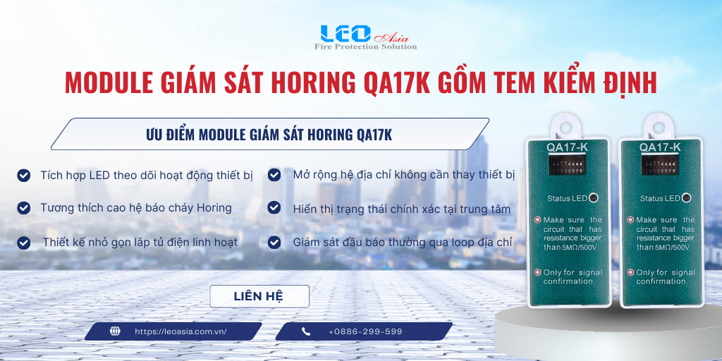 Modul giám sát Horing QA17K đã bao gồm tem kiểm định