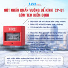 Nút nhấn khẩn vuông bể kính CP-01, đã bao gồm tem kiểm định Nút nhấn khẩn vuông bể kính CP-01, đã bao gồm tem kiểm định