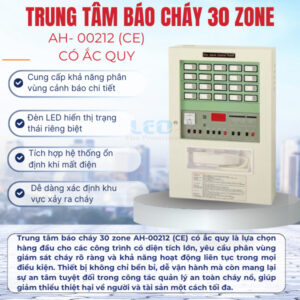 Trung tâm báo cháy 30 zone AH- 00212 (CE) có ắc quy
