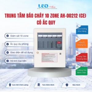 Trung tâm báo cháy 10 zone AH-00212 (CE) có ắc quy