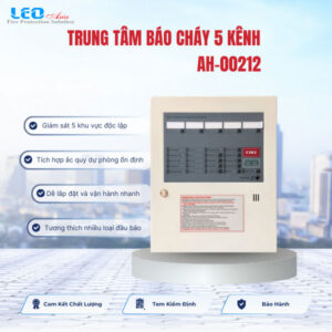 Trung tâm báo cháy 5 kênh AH-00212 (CE) có ắc quy