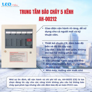 Trung tâm báo cháy 5 kênh AH-00212 (CE) có ắc quy