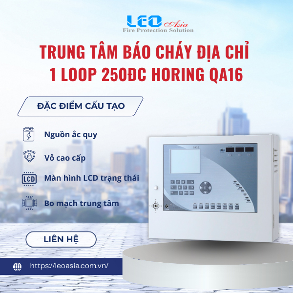 Trung tâm báo cháy địa chỉ 1loop 250đc Horing QA16