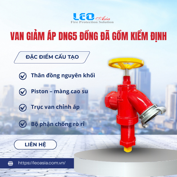 Van giảm áp DN65 đồng đã bao gồm kiểm định