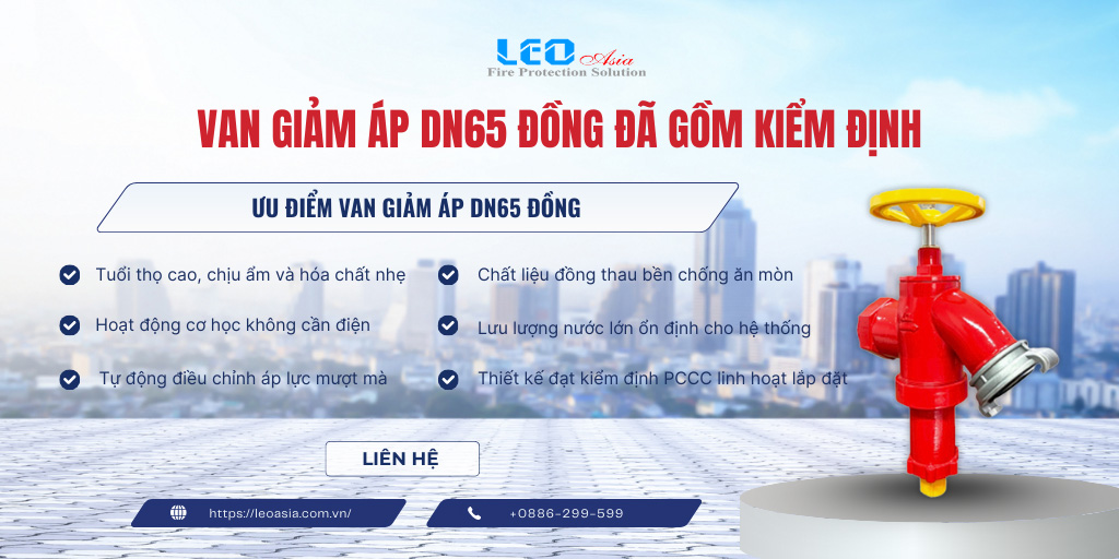 Van giảm áp DN65 đồng đã bao gồm kiểm định