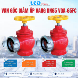 Van góc giảm áp gang DN65 VGA-65FC