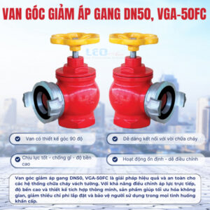 Van góc giảm áp gang DN50, VGA-50FC