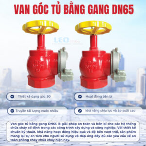 Van góc tủ bằng gang DN65 đã bao gồm kiểm định