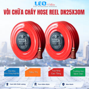 Vòi chữa cháy Hose Reel DN25x30m (kèm lăng phun D25 và cổng van)