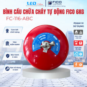 Bình cầu chữa cháy tự động FICO 6kg FC-116-ABC