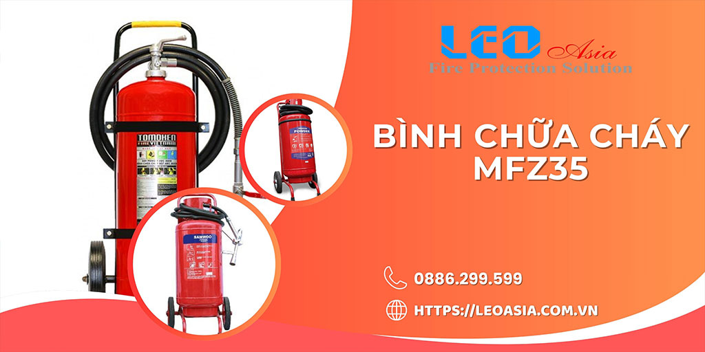 Bình Chữa Cháy Xe Đẩy 35KG MFZ35 - Giá Rẻ, Chính Hãng