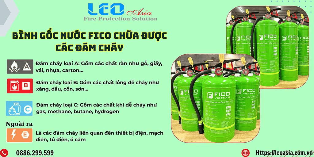 Bình chữa cháy gốc nước Fico 2