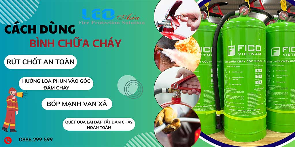 Hướng dẫn cách sử dụng bình chữa cháy gốc nước FICO