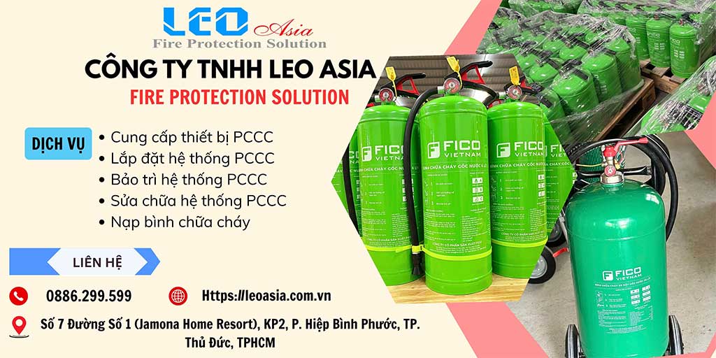 Bình chữa cháy gốc nước FICO tại LEO ASIA