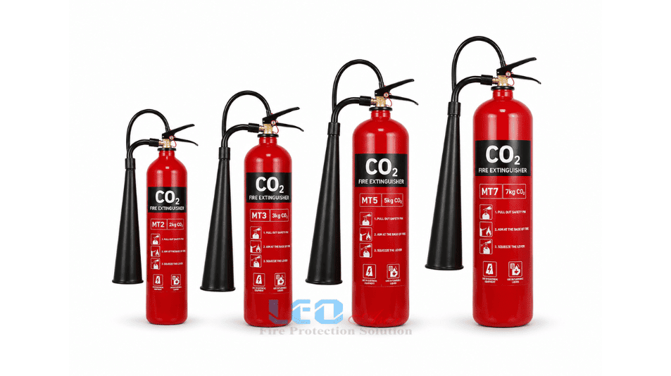 Phân loại bình chữa cháy CO2 theo trọng lượng