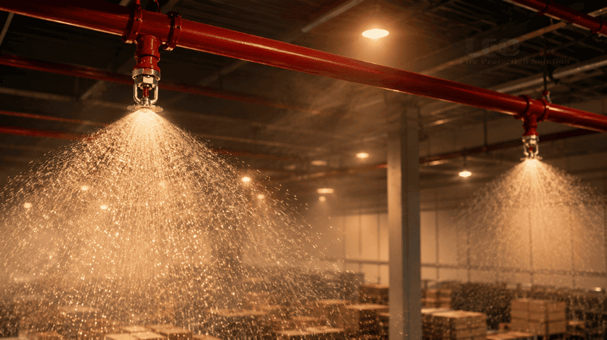 hệ thống chữa cháy sprinkler hoạt động