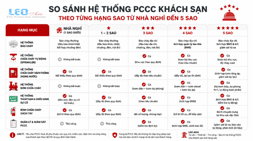 So sánh hệ thống PCCC khách sạn
