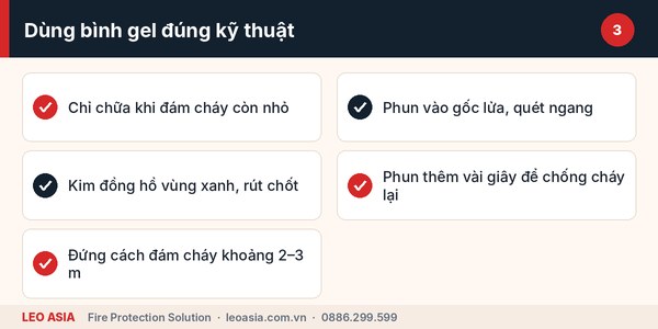Cách sử dụng bình chữa cháy dạng gel sinh học đúng kỹ thuật