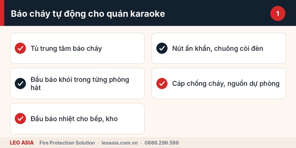 Hệ thống báo cháy trong danh mục thiết bị PCCC bắt buộc cho karaoke